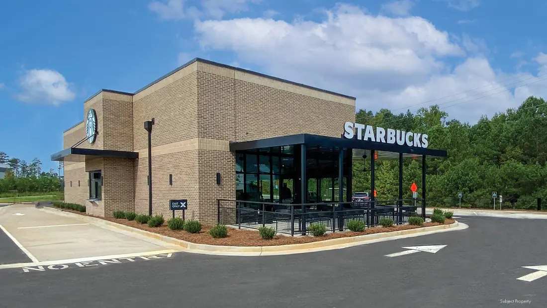 Starbucks freestanding drive-thru with patio